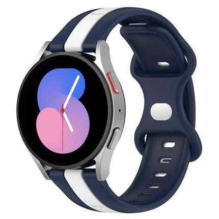 20mm Two-Tone Silicone Watch Band For Galaxy Watch5 40/44mm