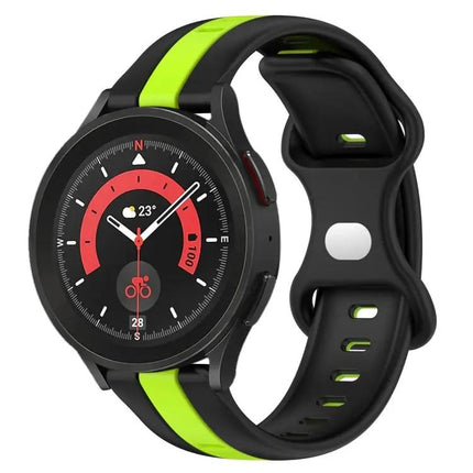 20mm Two-Tone Silicone Watch Band With Butterfly Buckle