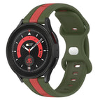 For Samsung Galaxy Watch5 Pro 45mm / Red+Army Green