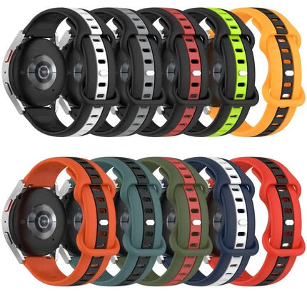 20mm Two-Tone Silicone Watch Band With Butterfly Buckle