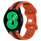 For Samsung Galaxy Watch4 44mm / Orange+Black