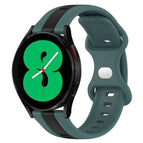 For Samsung Galaxy Watch4 44mm / Green+Black