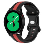 For Samsung Galaxy Watch4 44mm / Black+Red