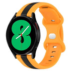 For Samsung Galaxy Watch4 44mm / Black+Yellow