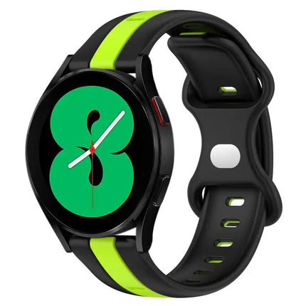 20mm Two-Tone Silicone Watch Band With Butterfly Buckle