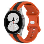 For Samsung Galaxy Watch4 40mm / Orange+Black
