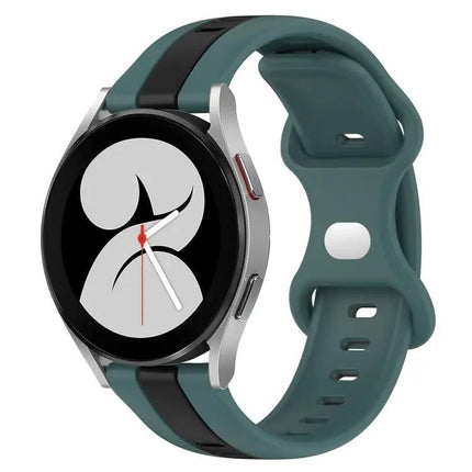 20mm Two-Tone Silicone Band Butterfly Buckle for Watch4