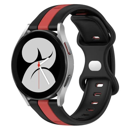 20mm Two-Tone Silicone Band Butterfly Buckle for Watch4