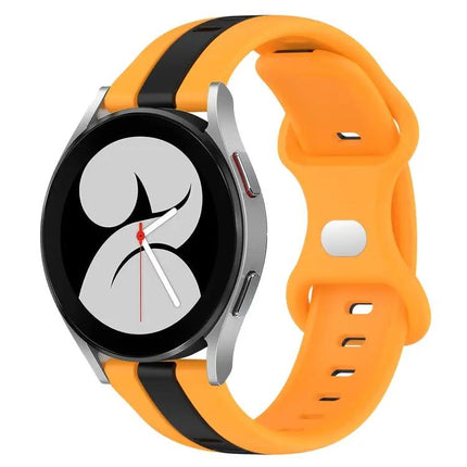 20mm Two-Tone Silicone Band Butterfly Buckle for Watch4