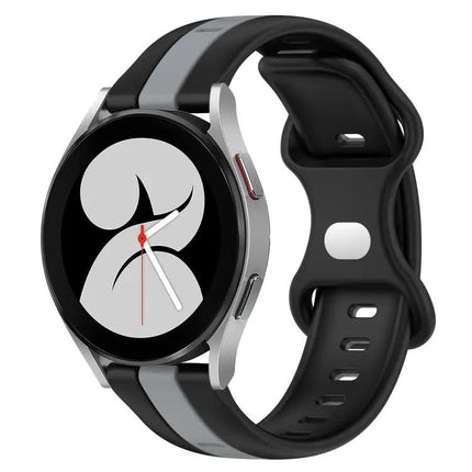 20mm Two-Tone Silicone Band Butterfly Buckle for Watch4