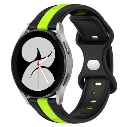 20mm Two-Tone Silicone Band Butterfly Buckle for Watch4