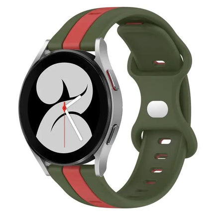 20mm Two-Tone Silicone Band Butterfly Buckle for Watch4