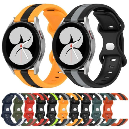 20mm Two-Tone Silicone Band Butterfly Buckle for Watch4