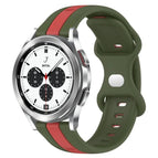 For Samsung  Galaxy Watch 4 Classic 42mm / Red+Army Green