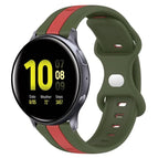 For Samsung Galaxy Watch Active 2 40mm / Red+Army Green