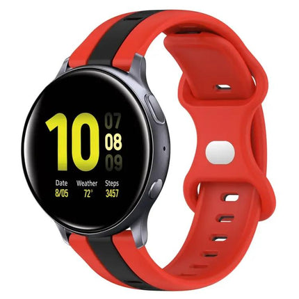 20mm Two-Tone Silicone Watch Band With Butterfly Buckle