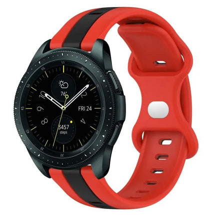 20mm Two-Tone Silicone Watch Band With Butterfly Buckle