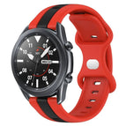 For Samsung Galaxy Watch3 45mm / Red+Black