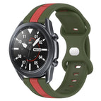 For Samsung Galaxy Watch3 45mm / Red+Army Green