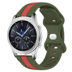 For Samsung Gear S3 Classic / Red+Army Green