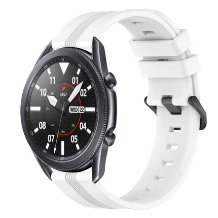 22mm Concave Striped Silicone Band for Galaxy Watch 45/46mm