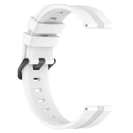 22mm Concave Striped Silicone Band for Galaxy Watch 45/46mm