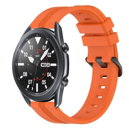 22mm Concave Striped Silicone Band for Galaxy Watch 45/46mm