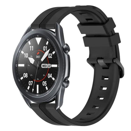 22mm Concave Striped Silicone Band for Galaxy Watch 45/46mm