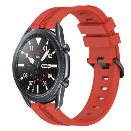 22mm Concave Striped Silicone Band for Galaxy Watch 45/46mm