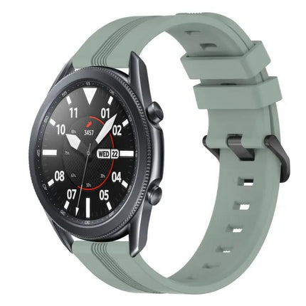 22mm Concave Striped Silicone Band for Galaxy Watch 45/46mm