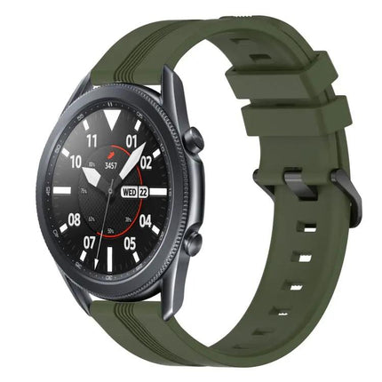 22mm Concave Striped Silicone Band for Galaxy Watch 45/46mm