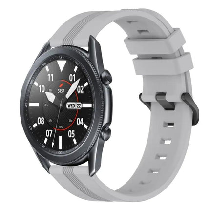 22mm Concave Striped Silicone Band for Galaxy Watch 45/46mm
