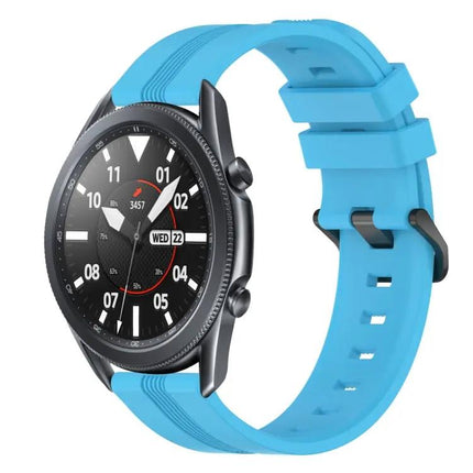 22mm Concave Striped Silicone Band for Galaxy Watch 45/46mm
