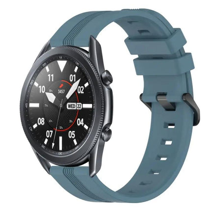 22mm Concave Striped Silicone Band for Galaxy Watch 45/46mm