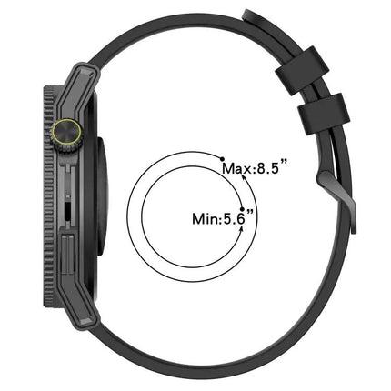22mm Concave Striped Silicone Band for Galaxy Watch 45/46mm