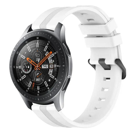 22mm Concave Striped Silicone Band for Galaxy Watch 45/46mm
