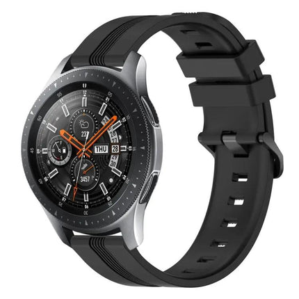 22mm Concave Striped Silicone Band for Galaxy Watch 45/46mm