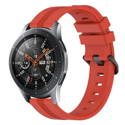 22mm Concave Striped Silicone Band for Galaxy Watch 45/46mm