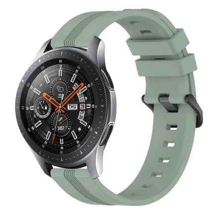 22mm Concave Striped Silicone Band for Galaxy Watch 45/46mm