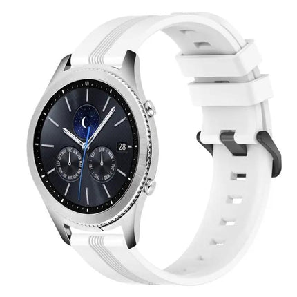 22mm Silicone Concave Striped Watch Band For Samsung Gear S3