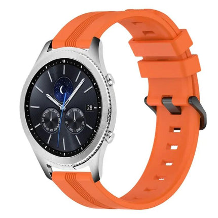 22mm Silicone Concave Striped Watch Band For Samsung Gear S3