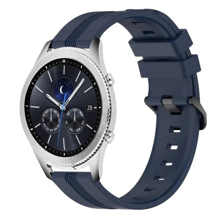 22mm Silicone Concave Striped Watch Band For Samsung Gear S3