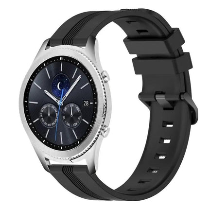 22mm Silicone Concave Striped Watch Band For Samsung Gear S3