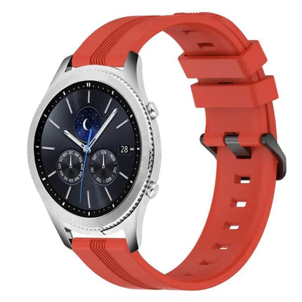 22mm Silicone Concave Striped Watch Band For Samsung Gear S3