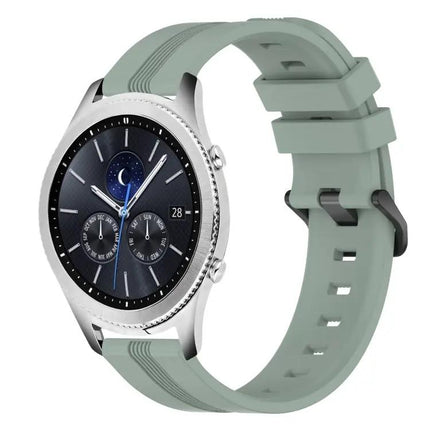 22mm Silicone Concave Striped Watch Band For Samsung Gear S3