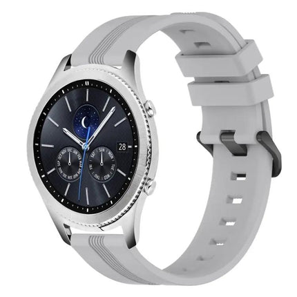 22mm Silicone Concave Striped Watch Band For Samsung Gear S3