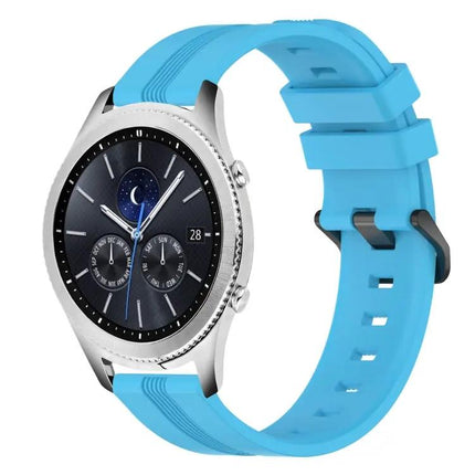 22mm Silicone Concave Striped Watch Band For Samsung Gear S3