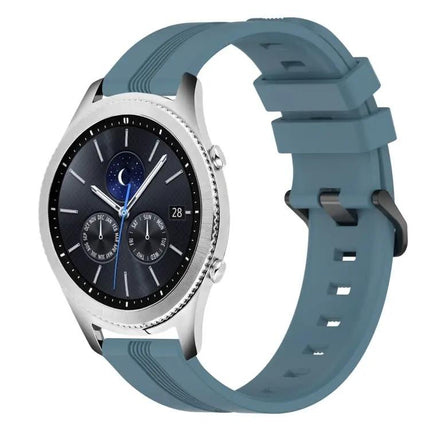 22mm Silicone Concave Striped Watch Band For Samsung Gear S3