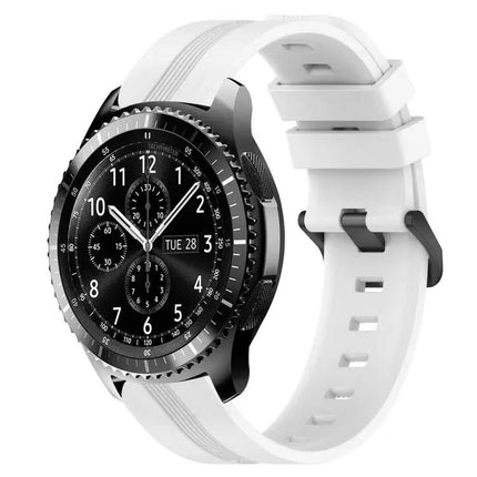 22mm Silicone Concave Striped Watch Band For Samsung Gear S3