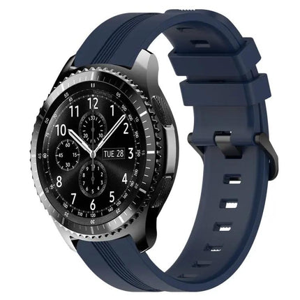 22mm Silicone Concave Striped Watch Band For Samsung Gear S3